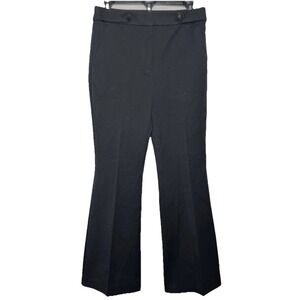 LOFT‎ Womens 4 Skinny Flare Pants Slacks Trouser NWT Black Button Waist Stretch